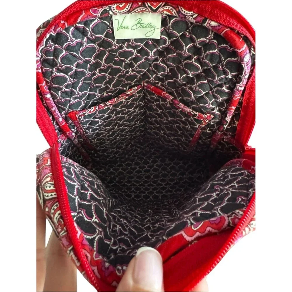 Vera Bradley Red Quilted Floral Paisley Backpack